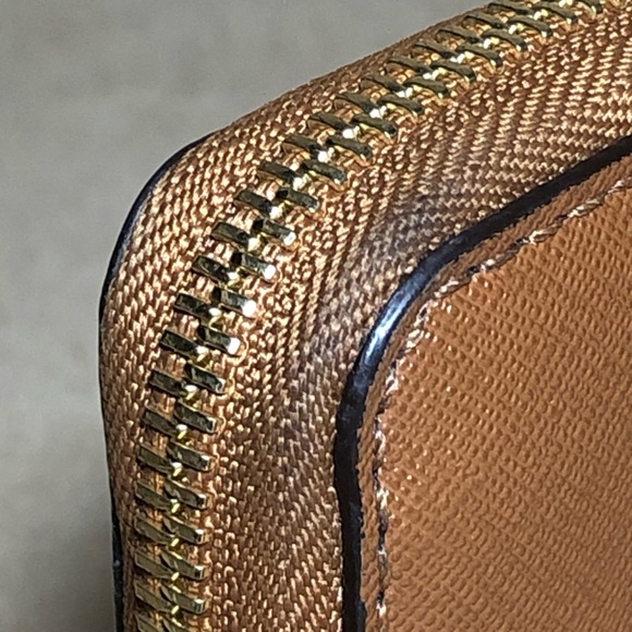 9. Michael Kors Cognac Zip Around Wristlet - Picture 9 of 14